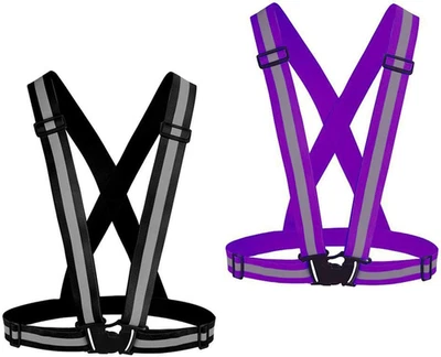 Reflective Vest Running Gear 2Pack, High Visibility Adjustable  Vest for Night - Image 1 of 4