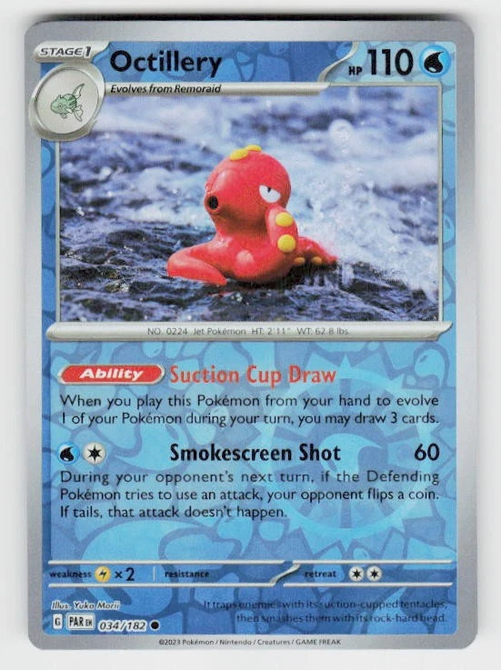 SV04: Paradox Rift #034/182 Octillery Reverse Holo - Image 1 of 2
