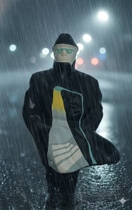 Vintage Italian 1987  L’ Aquilone Standing Man In Raincoat Figure 9 In.  Modern - Picture 1 of 10