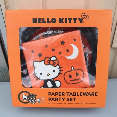 Hello Kitty Halloween Paper Tableware Party Set Pumpkins - Image 1 of 4