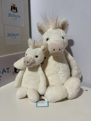 Jellycat Bashful Unicorn And Bashful Little Unicorn BNWT - image 1 of 4