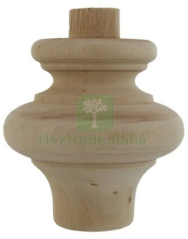 8PZ PIEDE IN LEGNO DI ONTANO ART.53014 , DIMENSIONI MM 80X80H: - Immagine 1 di 1