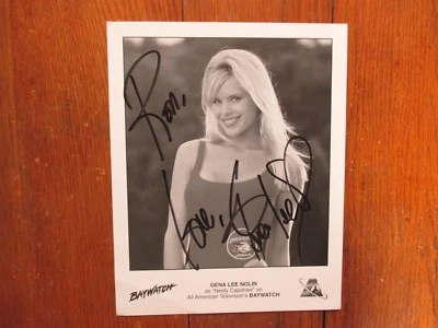 GENA  LEE NOLIN("Baywatch/The Price is Right")Signed 8 X 10 Black & White Photo  - Image 1 of 3