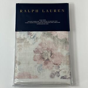 New Ralph Lauren Home Linden Floral King Pillow Sham Cream