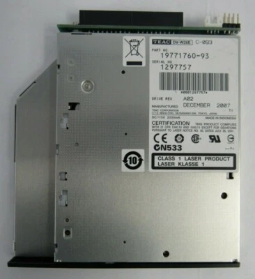 Teac DV-W28E C-093 19771760-93 Dual Layer DVD-RW CD-RW IDE PATA Optical 35-5 - Image 1 of 4