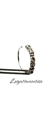 2 Anelli Piercing Naso Argento 925  Anello Aperto Cerchietto 11 m e trago conca - Immagine 1 di 4