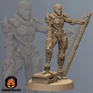 Mini proxy Cyberpunk Artemis Metal Slammer miniatura impresa en 3D de resina - Imagen 1 de 2