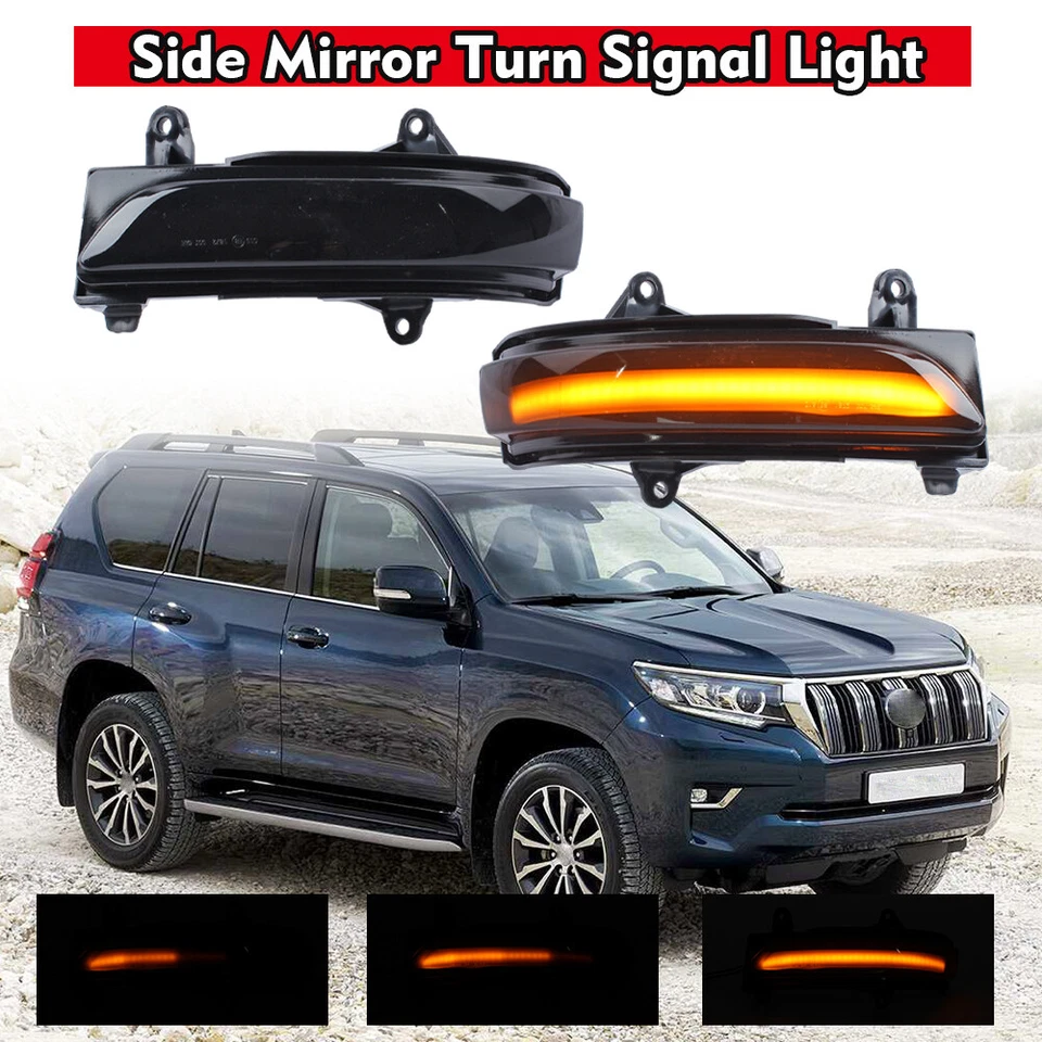 Lámpara de espejo retrovisor LED secuencial para Toyota Land Cruiser Prado FJ150 Foto 1 de 4