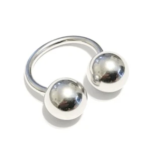 Handcrafted Surgical Steel 14g to 10g 5/8" Dia. with 1/2" Balls PA Horseshoes. - Picture 1 of 4