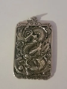 Dragon Pendant Guardian Protector Pendant In 925 Sterling Silver Japanese Dog - Picture 1 of 24