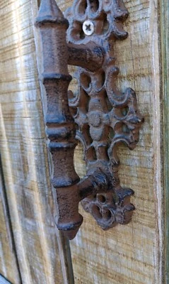 Manija de puerta victoriana. Hierro Fundido Marrón Acabado Mate Rústico Compra Uno o Más Foto 1 de 4
