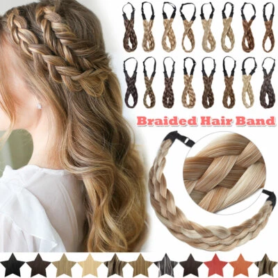 Real as Human Hair Band Thick Plaited Chunky Braided Headband Natural Extensions - Image 1 of 4
