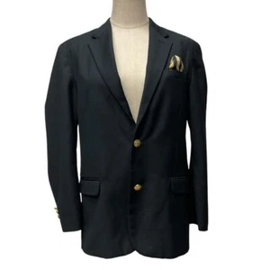 Nautica Boy's Gold Button Blazer jacket Classic Black Size 18 Regular Nautical - Picture 1 of 14