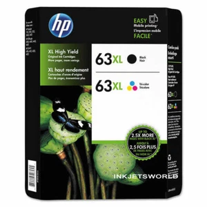 HP 63XL 2er Pack Schwarz/Tri-Color Original Tintenpatronen Retail Box Original HP - Bild 1 von 3