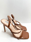 Steve Madden Gracey Sandals Womens Size 8 Brown Square Toe Cognac MSRP $99.95