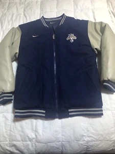 Boys NIKE Gray Wool Blue Reversible Jacket Large L 16/18 - Picture 1 of 9