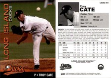 Troy Cate 2009 Choice Long Island Ducks #01 Card *AutographDen*