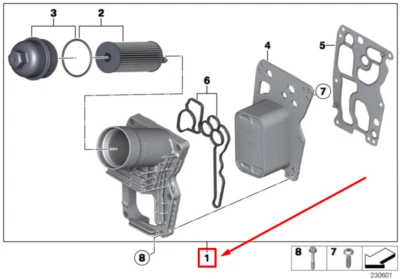 MINI COUNTRYMAN R60 Engine Oil Filter 8507150 11428507150 NEW GENUINE - Image 1 of 2