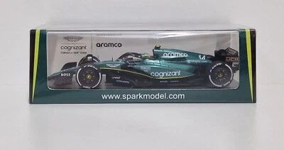 Model Car 1:43 Spark F1 Formula 1 Aston Martin AMR23 Alonso Bahrain GP 2023 - Image 1 of 4