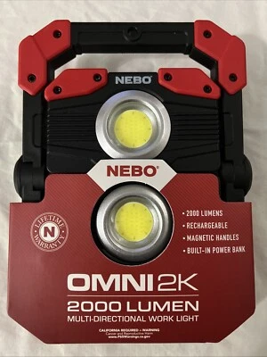 NEBO Omni 2k 2000 Lumen Multi Directional Rechargeable Work Light Brand New - Image 1 of 4