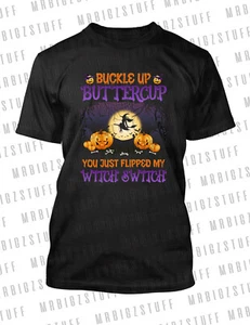 Halloween Funny Tee Shirt Buckle Up Butter Cup Holiday Graphic T Shirt Unisex - Picture 1 of 1