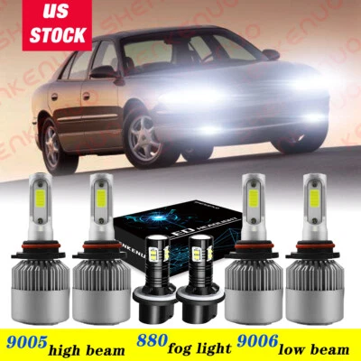 Combo de 6 faros LED + luz antiniebla bombillas 6000K para Buick Century Regal 1997-2005 Foto 1 de 4
