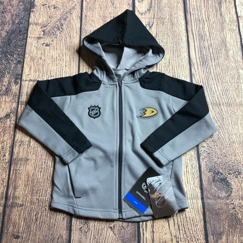 NHL Kids Boys Small 4 Anaheim Ducks Full Zip Logo Delta Track Jacket New Cover
