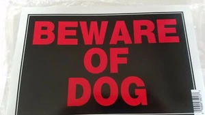 Quantità 6 Cartelli Attenzione al Cane 8x12 Vinile - Foto 1 di 1