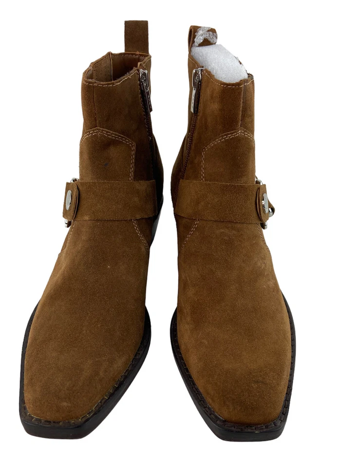 DKNY Womens Mina Suede Almond Toe Ankle Fashion BOOTS Brown Size 6.5 Tdf7