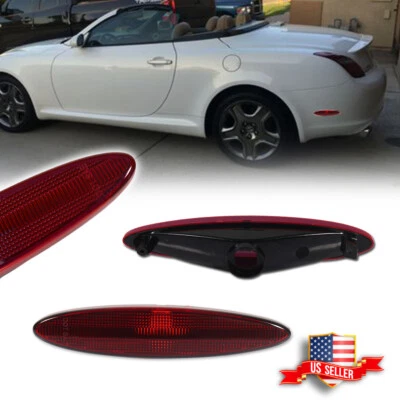 Kit de carcasa de luces de señalización laterales traseras con lente roja estilo OE para Lexus SC430 2002-2010 Foto 1 de 4