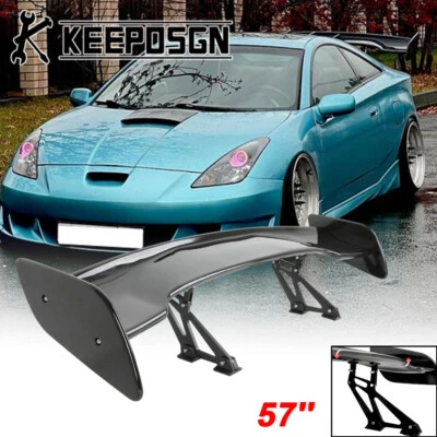 Alerón trasero para maletero Toyota Celica 57"" estilo GT carreras ajuste brillo BK Foto 1 de 4