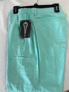 ^ Mad Pelican MEDIUM You Wish Donnie's Walking Shorts - Aruba Blue - Picture 1 of 4