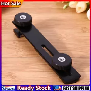 Aluminum Double Headed Stand Camera Flash Rail Flash Shoe Arm Mount Stat - Picture 1 of 5