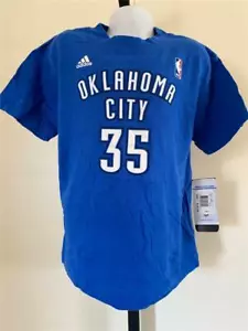 New Oklahoma City Thunder #35 Kevin Durant Youth Size L Large Blue Shirt - Picture 1 of 5