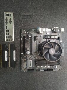 AMD ASRock B450M AM4 Motherboard Mobo Combo w/ RYZEN 5 2600x 16GB DDR 3200 RAM