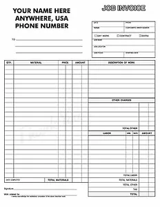 100 2-part Construction Job Invoice Forms - Contractor - Picture 1 of 1
