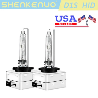 2Pcs 6000K Front HID Headlight Bulbs For Cadillac Escalade 2007-2014 Low & High - Image 1 of 4