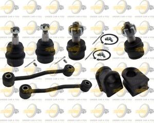 Kit Upper lower Ball Joints Sway Bar Bushings For Jeep Sport Grand Cherokee 4.0L