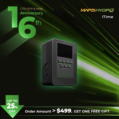 Mars Hydro Dual Port Timer: Effortlessly Manage All Light Types & Fill Lights