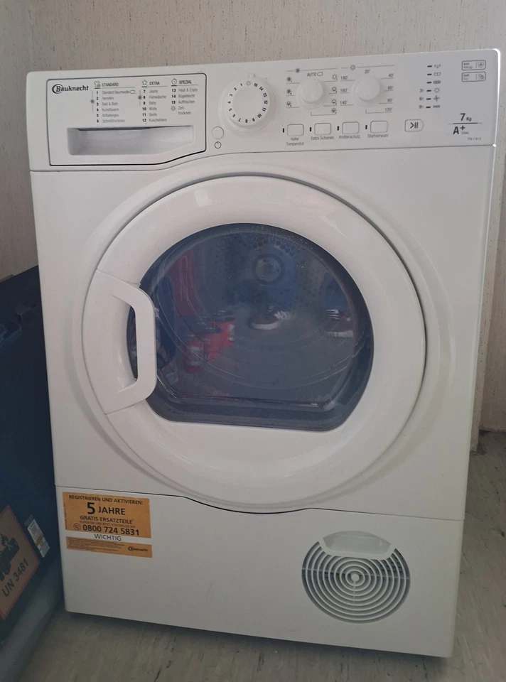 💥 Bauknecht Trockner 7 kg A+ – TOP Zustand! 💥 Mod. TTK 7 A1 E - Bild 1 von 3