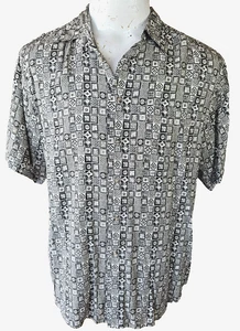 Camicia morbida multicolore geometrica con bottoni Roundtree & Yorke ~ Uomo taglia L - Foto 1 di 6