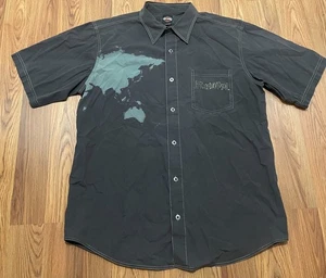 Harley-Davidson Shirt Mens Extra Large Graphic Button Front Black Motorcycle - Picture 1 of 13