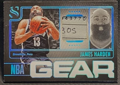 2024-25 Panini Silhouette NBA Gear Platinum James Harden Laundry Tag Patch /5 - Image 1 of 2