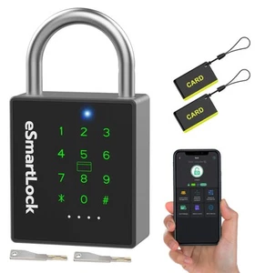 eLinkSmart Heavy Duty Smart Padlock with Key, Pad Lock with Code Keypad, Weat... - Picture 1 of 6