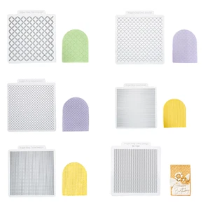 Square,Scale Shape Acrylic Texture Sheet Fondant Impression Mat DIY CookieBaking - Picture 1 of 20