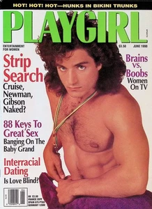 June 1990 Playgirl Magazine Peter Barton Interracial Dating Gay Interest - Foto 1 di 2