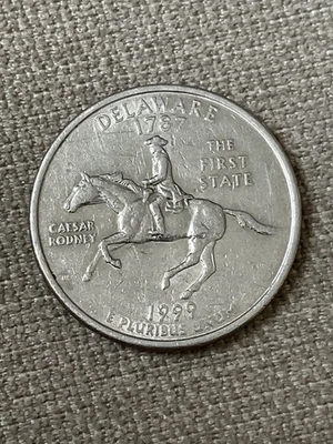 1999 Delaware The First State Caesar Rodney Quarter Coin W Errors - Image 1 of 4