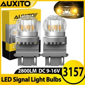 3157 3156 T25 LED Front Turn Signal Light Bulbs Amber Yellow Error Free Canbus - Picture 1 of 21