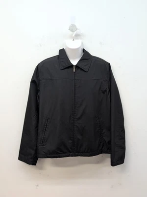 Chaqueta para hombre Kenneth Cole Reaction ligera con cremallera completa grande negra Foto 1 de 4