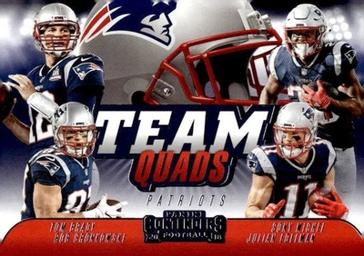 Brady Edelman Gronkowski Michel 2018 Contenders Team Quads #TQ-1 Patriots ESE Foto 1 de 2